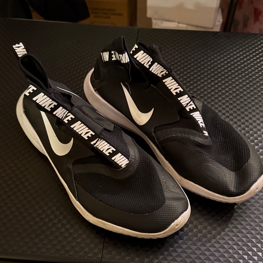 Nike Black and White Slip-On Shoes